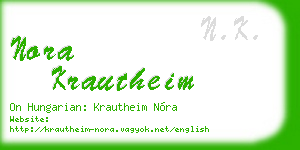 nora krautheim business card
